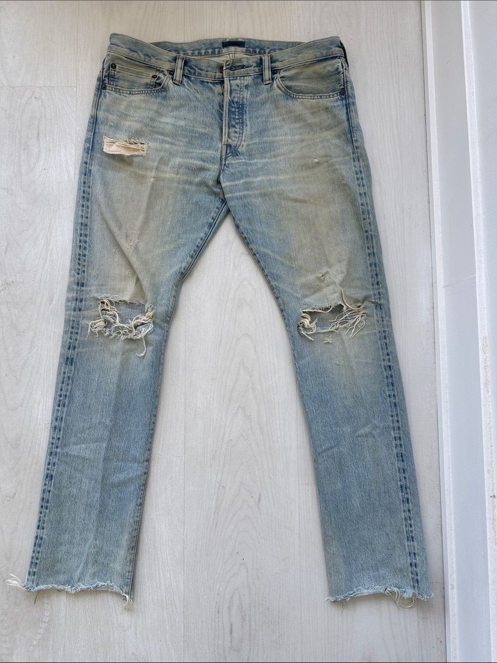 Simon Miller Light Blue Distressed Men’s Jeans